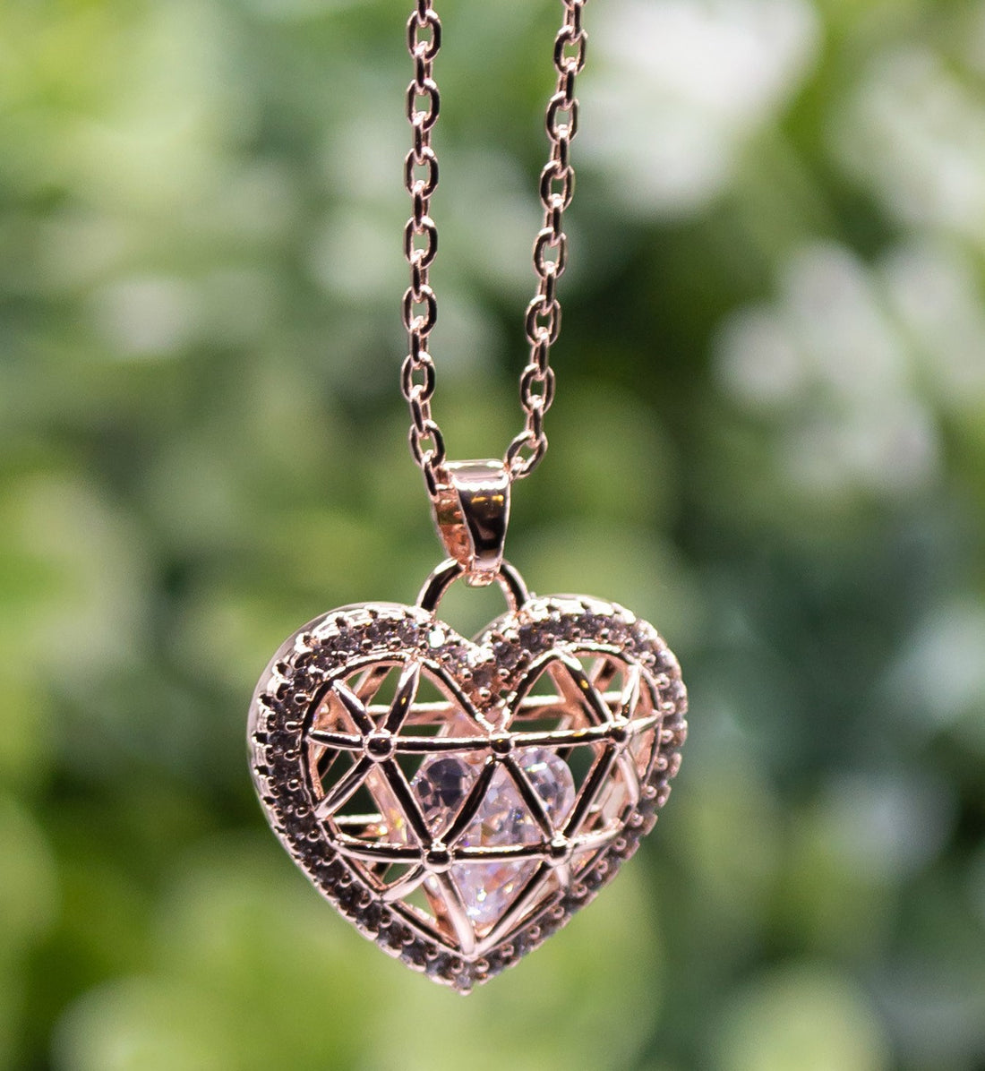 Necklace-Eden Merry-Rose Gold Heart