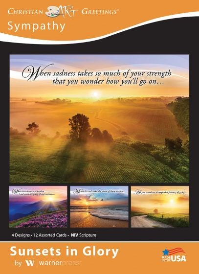 Seed of Abraham Christian Bookstore - (In)Courage - Card-Boxed-Sunsets In Glory Assorted (Pack Of 12)