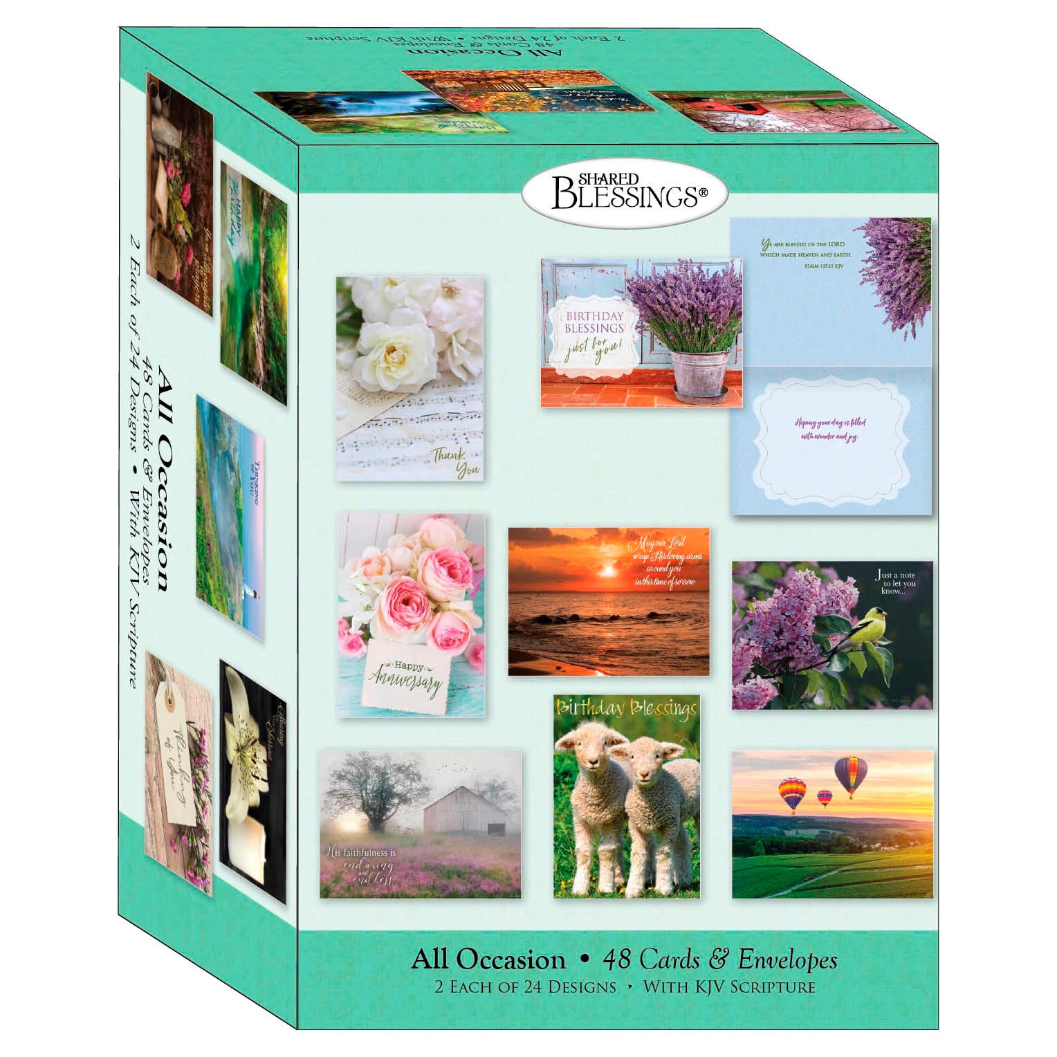 Seed of Abraham Christian Bookstore - (In)Courage - Card-Boxed-Shared Blessings-Value All Occasion Assortment-A (Box Of 48)