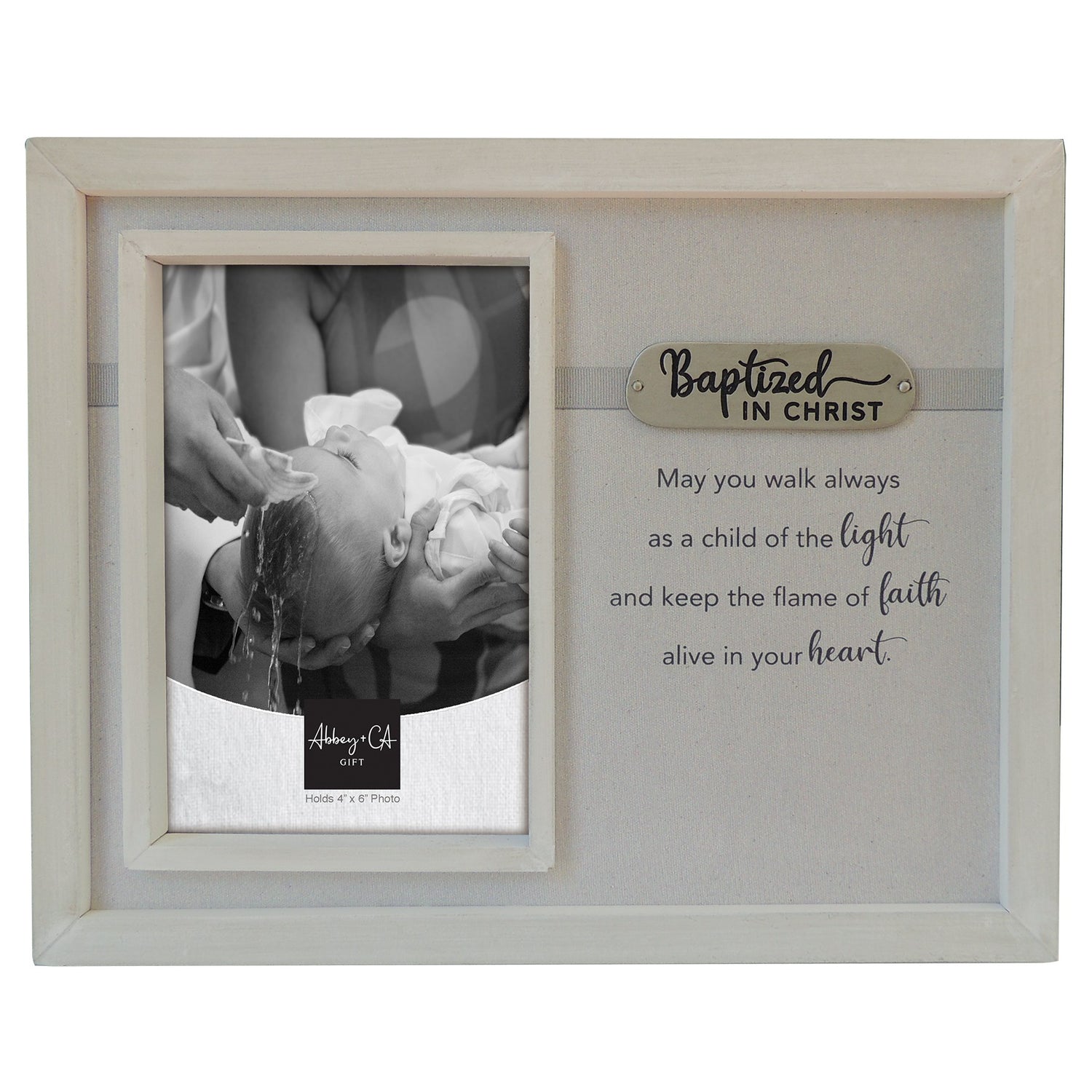 Frame-Baptized In Christ (Holds 4 x 6 Photo)