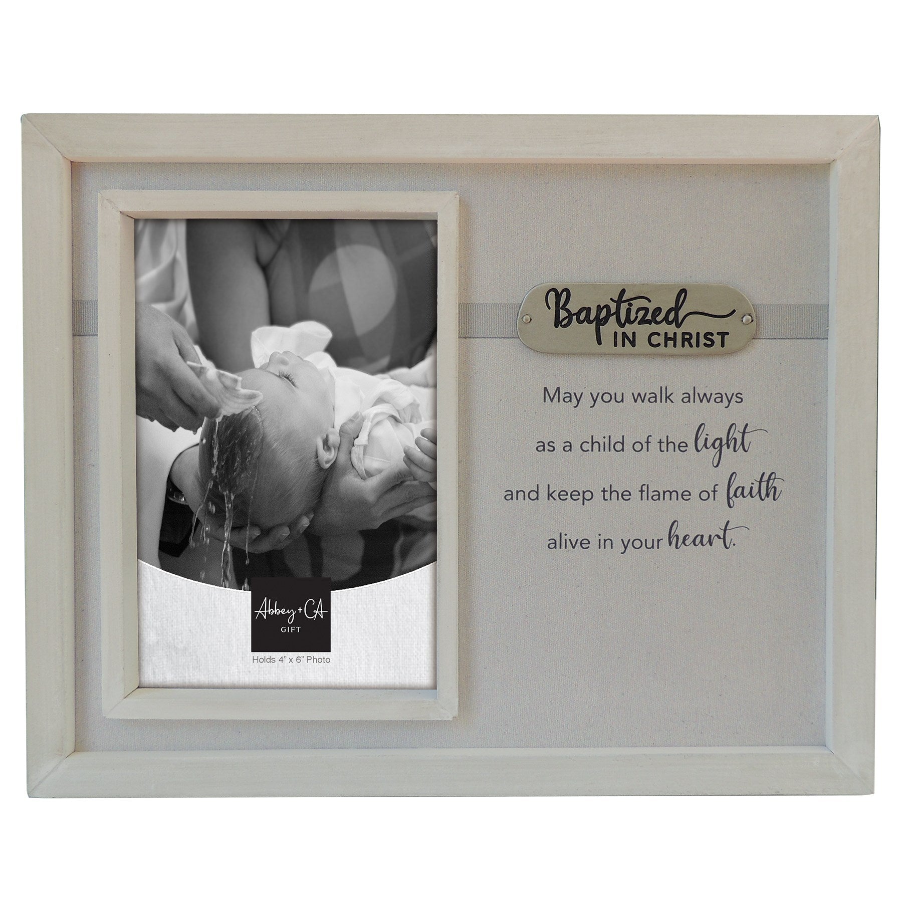 Frame-Baptized In Christ (Holds 4 x 6 Photo)