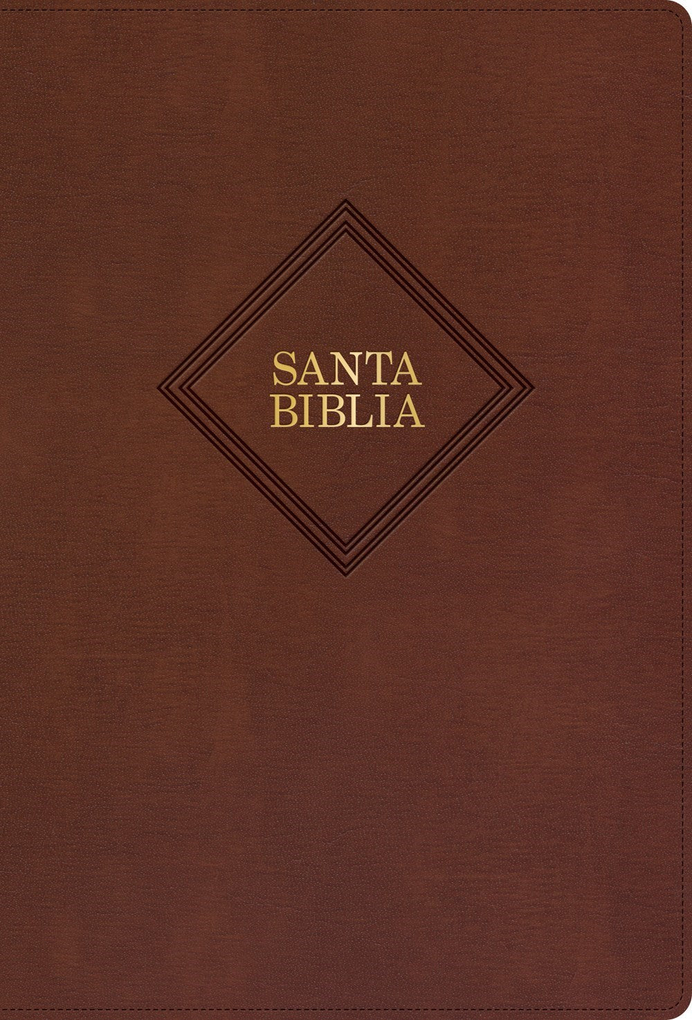 Span-RVR 1960 Hand Size Giant Print Bible (Biblia Letra Grande Tamano Manual)-Brown Bonded Leather