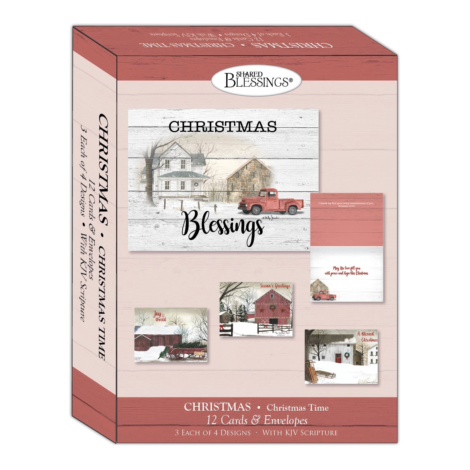 Seed of Abraham Christian Bookstore - (In)Courage - Card-Boxed-Shared Blessings-Christmas-Assorted/Christmas Time (Box Of 12)