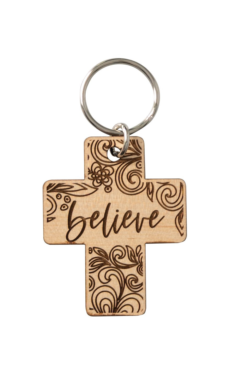 Lasered Keychain-Believe