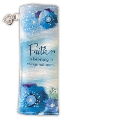 Eyeglass Case-Faith Is Believing In Things Not Seen W/Heart Charm