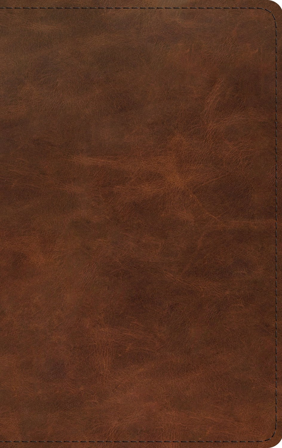 ESV Thinline Bible-Deep Brown-Full Grain Leather