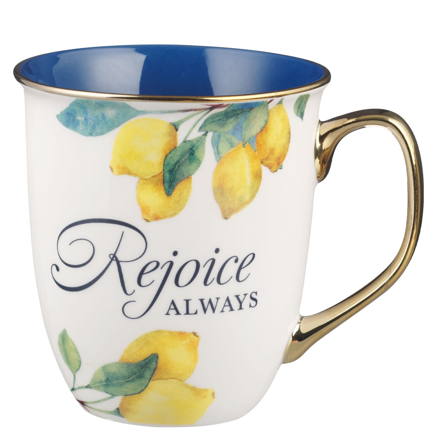 Mug-Yellow/Blue-Rejoice Always-1 Thess. 5:16-18