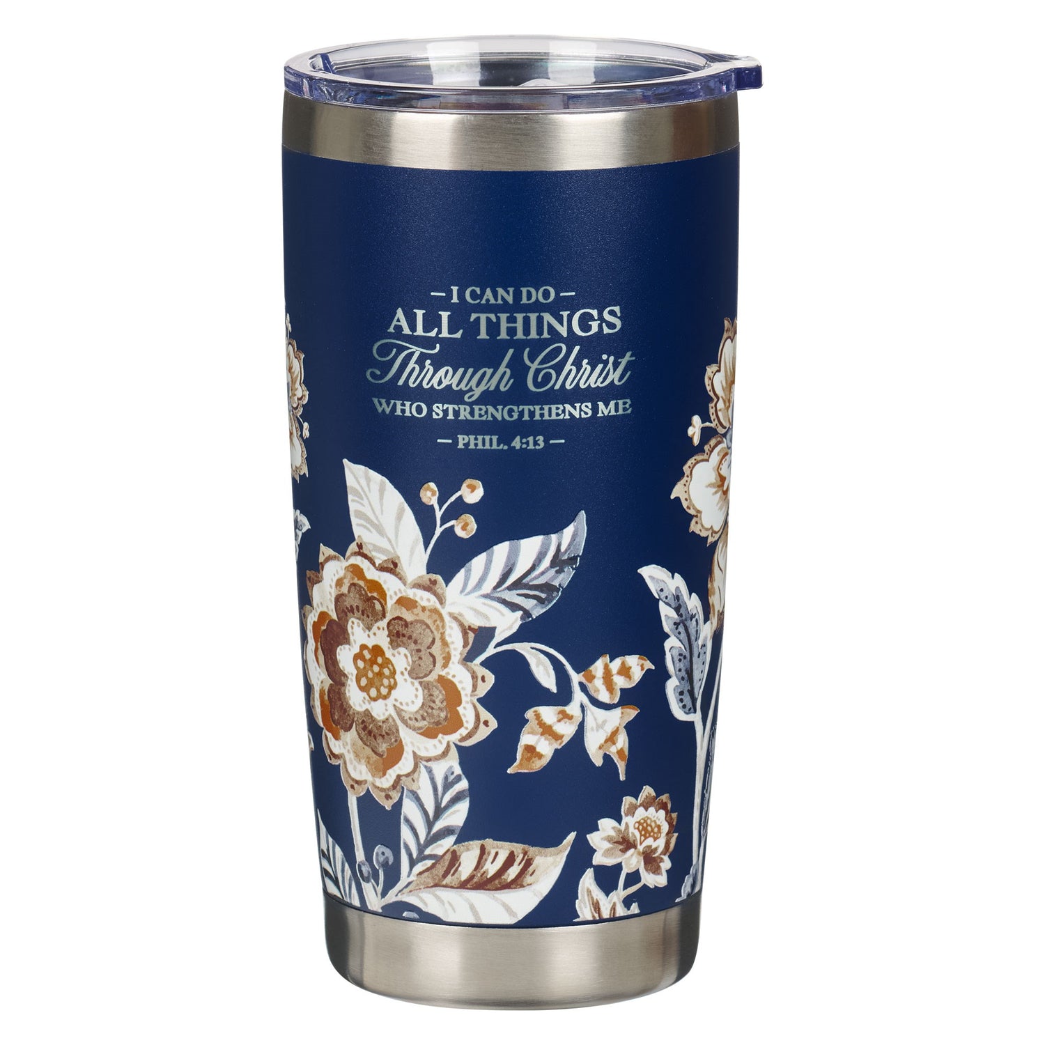 Stainless Steel Tumbler-Navy-All Things-Phi. 4:13